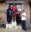 Vuelta Pinares-G. P. Ayuntamiento Segovia 2008 - Podio con ganador, los Campeones Provinciales y Sr. Concejal